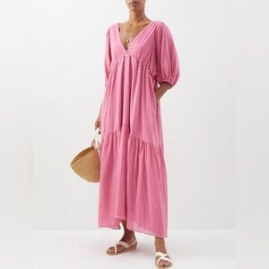 Loup Charmant Magellan Cotton-Voile Dress Small Pink